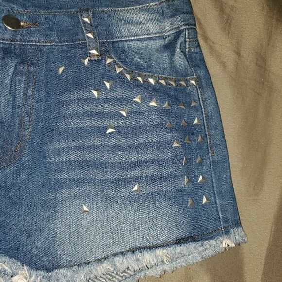 Ellison NWT Studded Cut Off Shorts - Picture 3 of 4